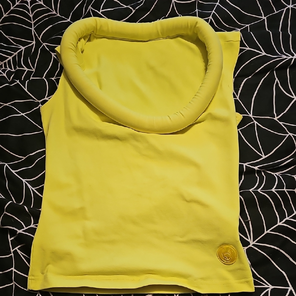 Vintage, Y2k Cyberdog Yellow Orbit Top, OSFM